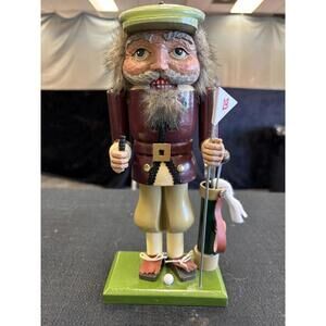 Nutcracker Golfer Vintage Made in Germany GUC 13” tall
